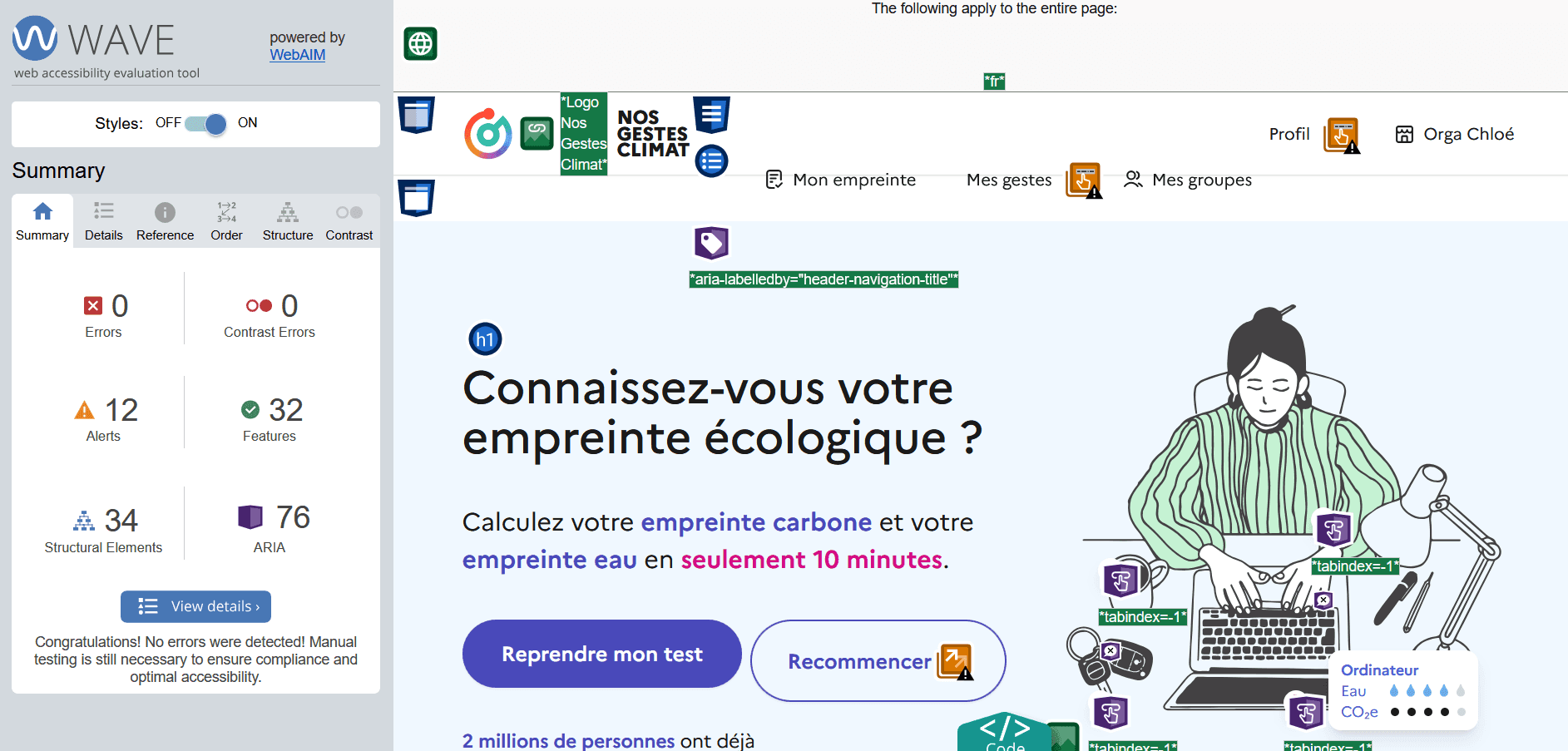 Améliorations d'accessibilité