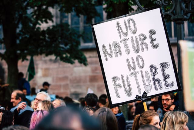 An event for the climate, illustrating actions to reduce one's carbon footprint
